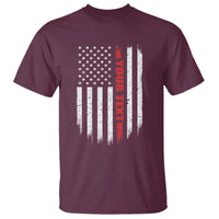 Personalized Firefighter T Shirt Custom Text Name Vintage American Flag Patriot Fireman Gift