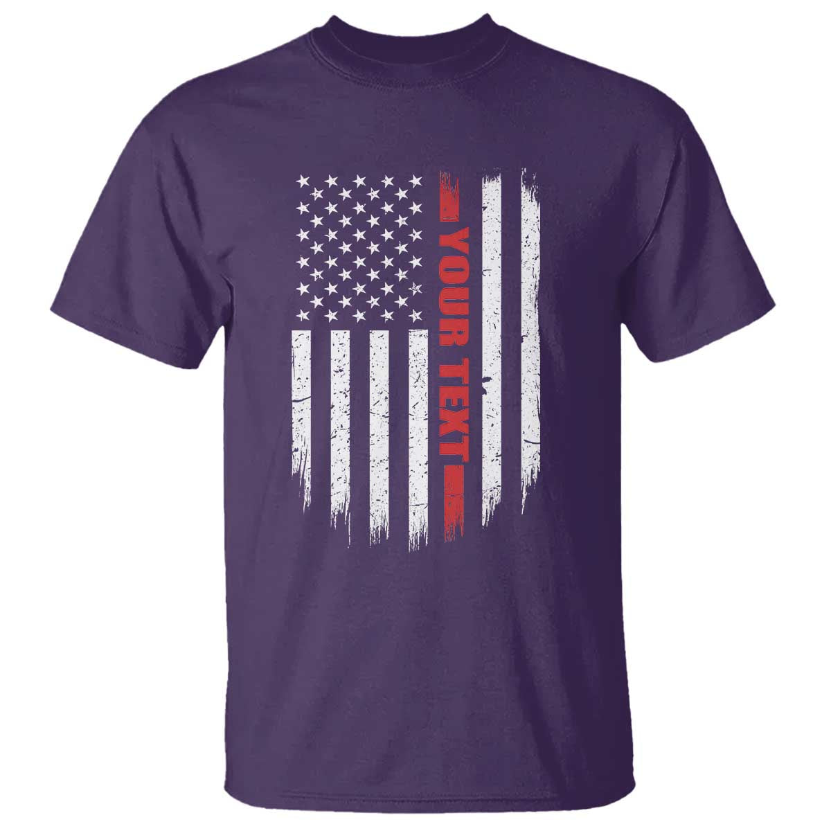 Personalized Firefighter T Shirt Custom Text Name Vintage American Flag Patriot Fireman Gift