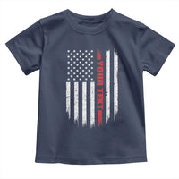 Personalized Firefighter Toddler T Shirt Custom Text Name Vintage American Flag Patriot Fireman Gift
