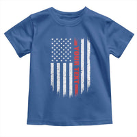 Personalized Firefighter Toddler T Shirt Custom Text Name Vintage American Flag Patriot Fireman Gift