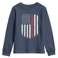Personalized Firefighter Youth Sweatshirt Custom Text Name Vintage American Flag Patriot Fireman Gift