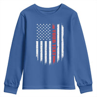 Personalized Firefighter Youth Sweatshirt Custom Text Name Vintage American Flag Patriot Fireman Gift