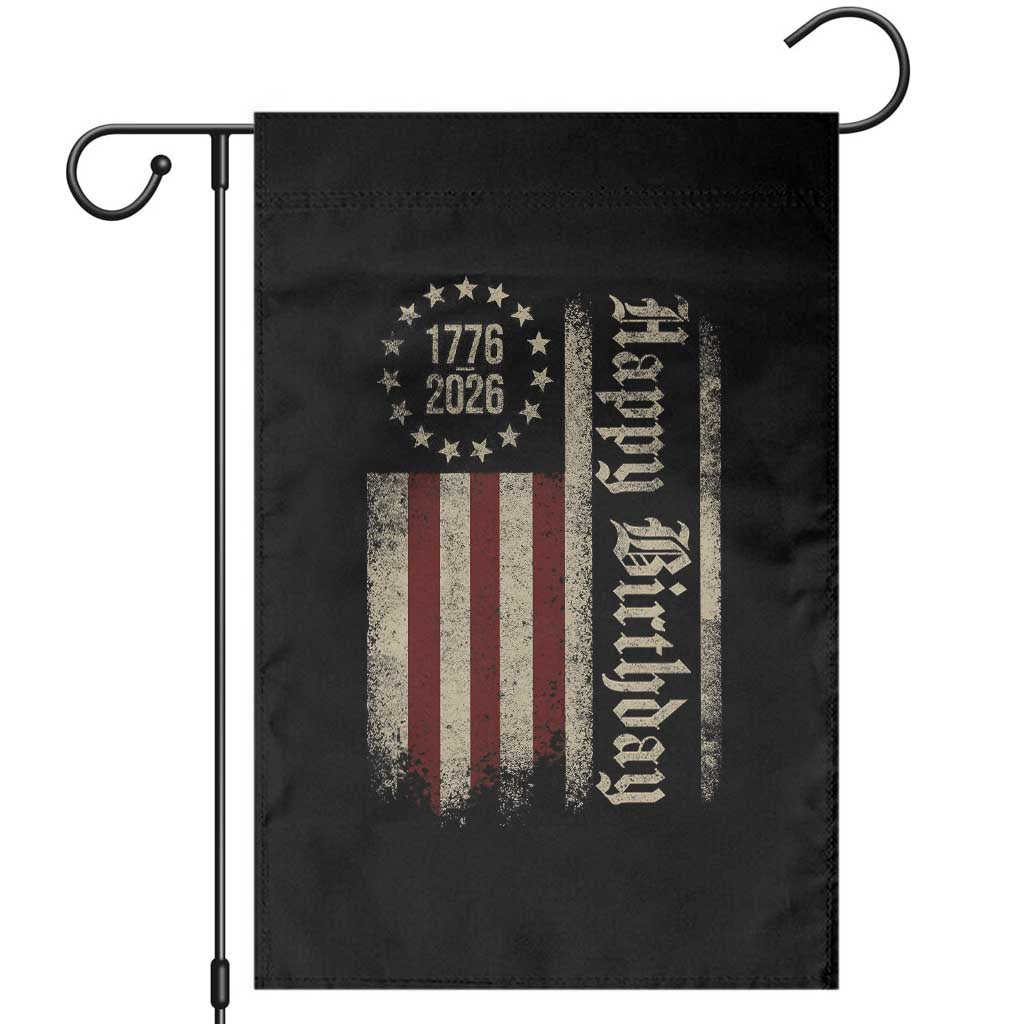 250th Birthday US July 4th 1776 2026 American Flag Garden Flag