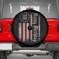 250th Birthday US July 4th 1776 2026 American Flag Spare Tire Cover