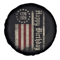 250th Birthday US July 4th 1776 2026 American Flag Spare Tire Cover