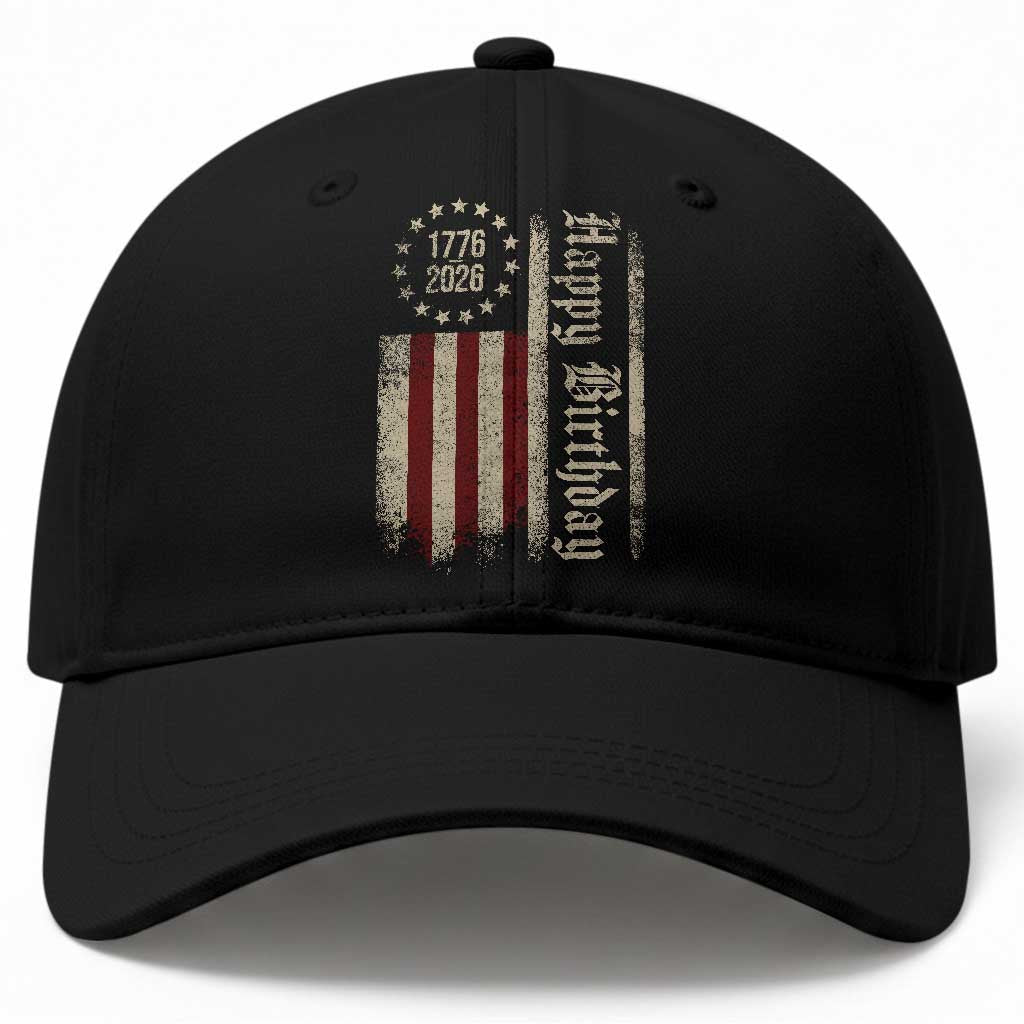 250th Birthday US July 4th 1776 2026 American Flag Baseball Cap