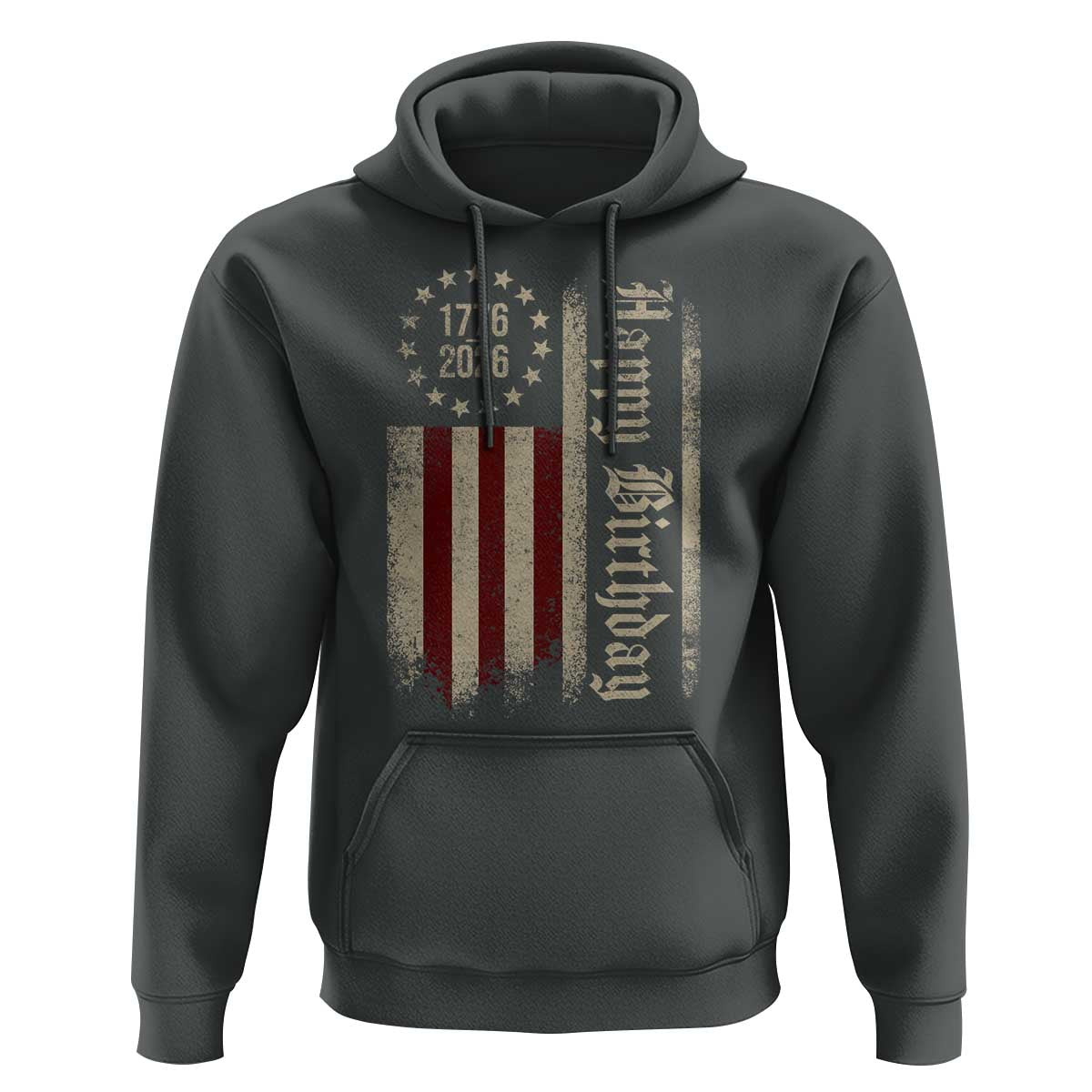 250th Birthday US July 4th 1776 2026 American Flag Hoodie