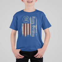 250th Birthday US July 4th 1776 2026 American Flag T Shirt For Kid