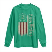 250th Birthday US July 4th 1776 2026 American Flag Long Sleeve Shirt