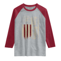 250th Birthday US July 4th 1776 2026 American Flag Raglan Shirt