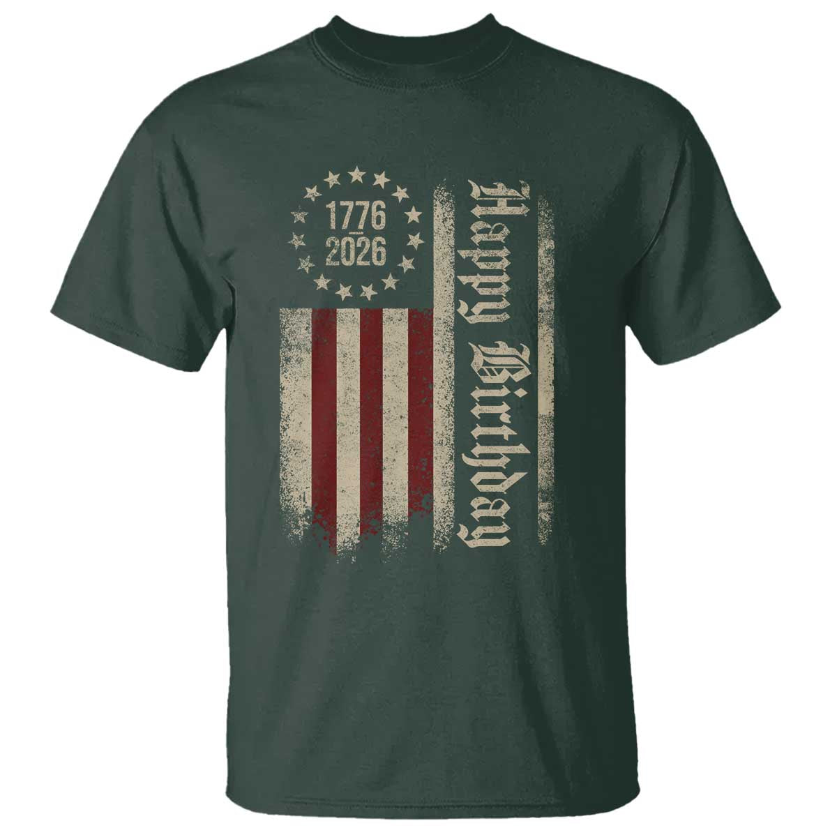 250th Birthday US July 4th 1776 2026 American Flag T Shirt