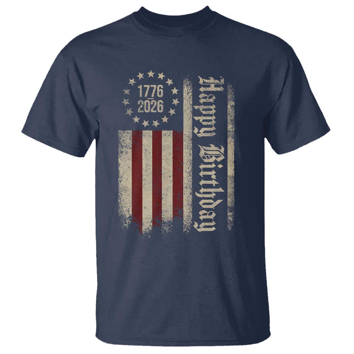 250th Birthday US July 4th 1776 2026 American Flag T Shirt