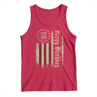 250th Birthday US July 4th 1776 2026 American Flag Tank Top