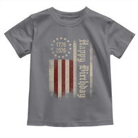 250th Birthday US July 4th 1776 2026 American Flag Toddler T Shirt