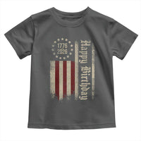 250th Birthday US July 4th 1776 2026 American Flag Toddler T Shirt