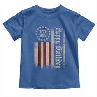 250th Birthday US July 4th 1776 2026 American Flag Toddler T Shirt
