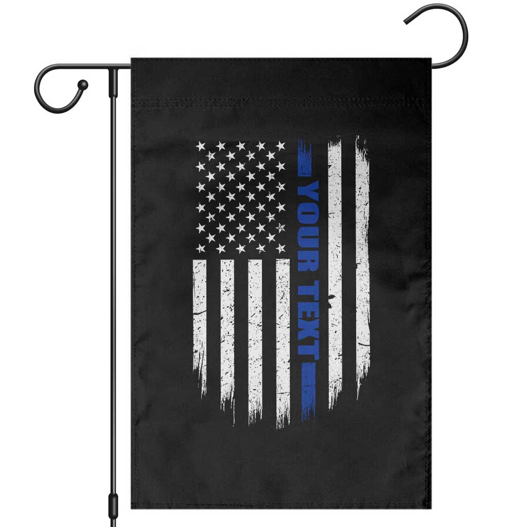 Personalized Police Garden Flag Custom Text Name Vintage American Flag Law Enforcement Gift