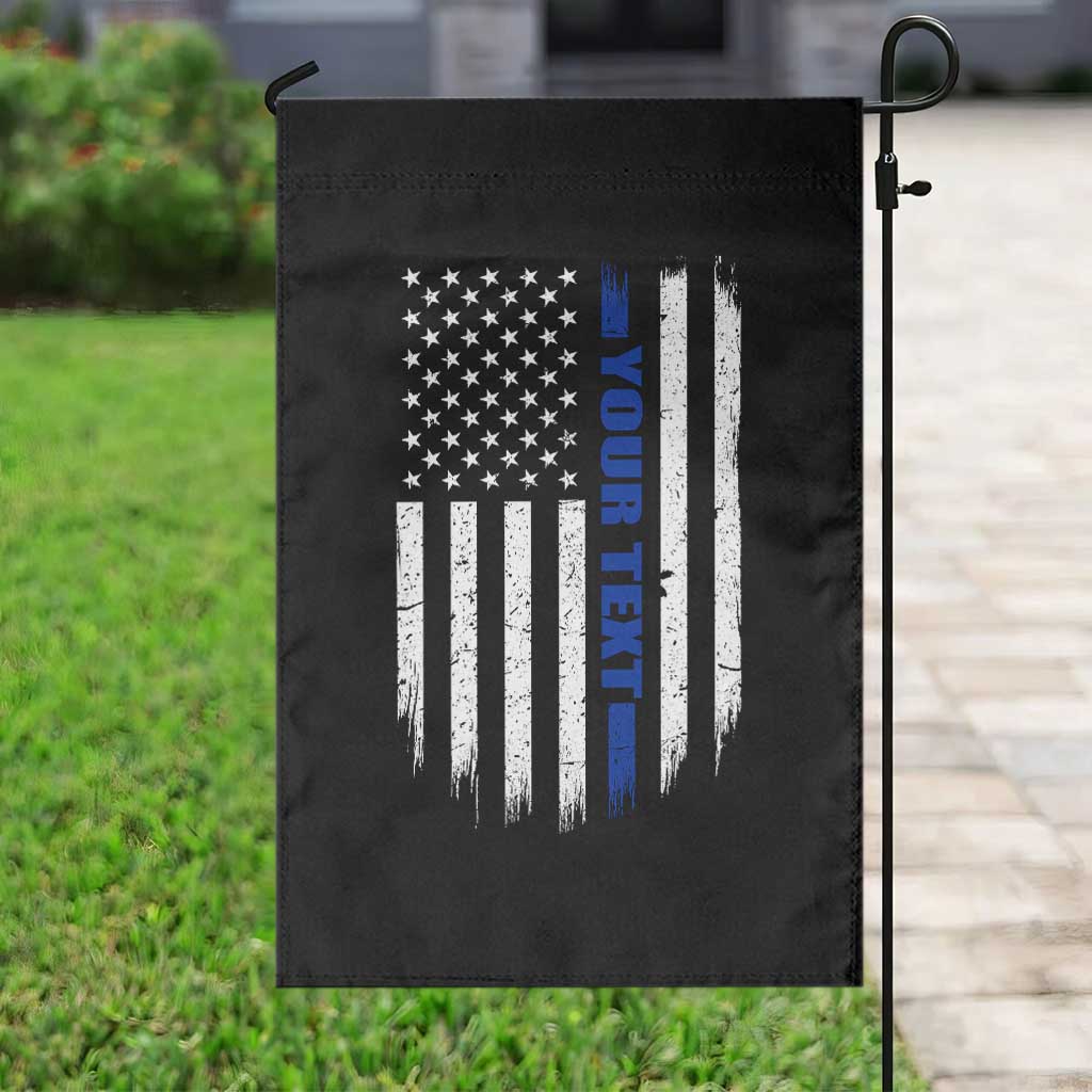 Personalized Police Garden Flag Custom Text Name Vintage American Flag Law Enforcement Gift