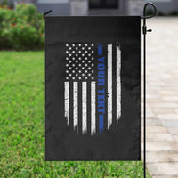 Personalized Police Garden Flag Custom Text Name Vintage American Flag Law Enforcement Gift