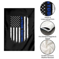 Personalized Police Garden Flag Custom Text Name Vintage American Flag Law Enforcement Gift