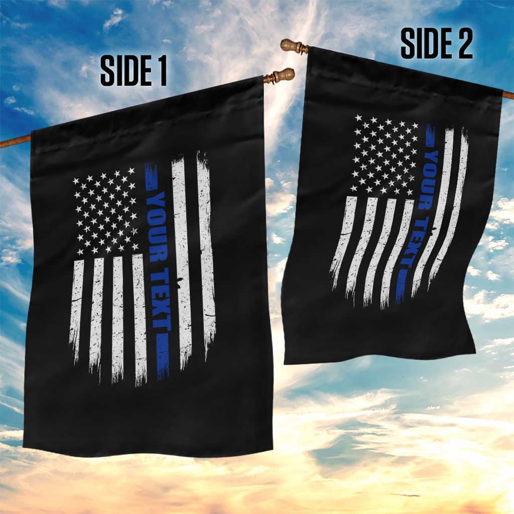 Personalized Police Garden Flag Custom Text Name Vintage American Flag Law Enforcement Gift