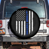 Personalized Police Spare Tire Cover Custom Text Name Vintage American Flag Law Enforcement Gift