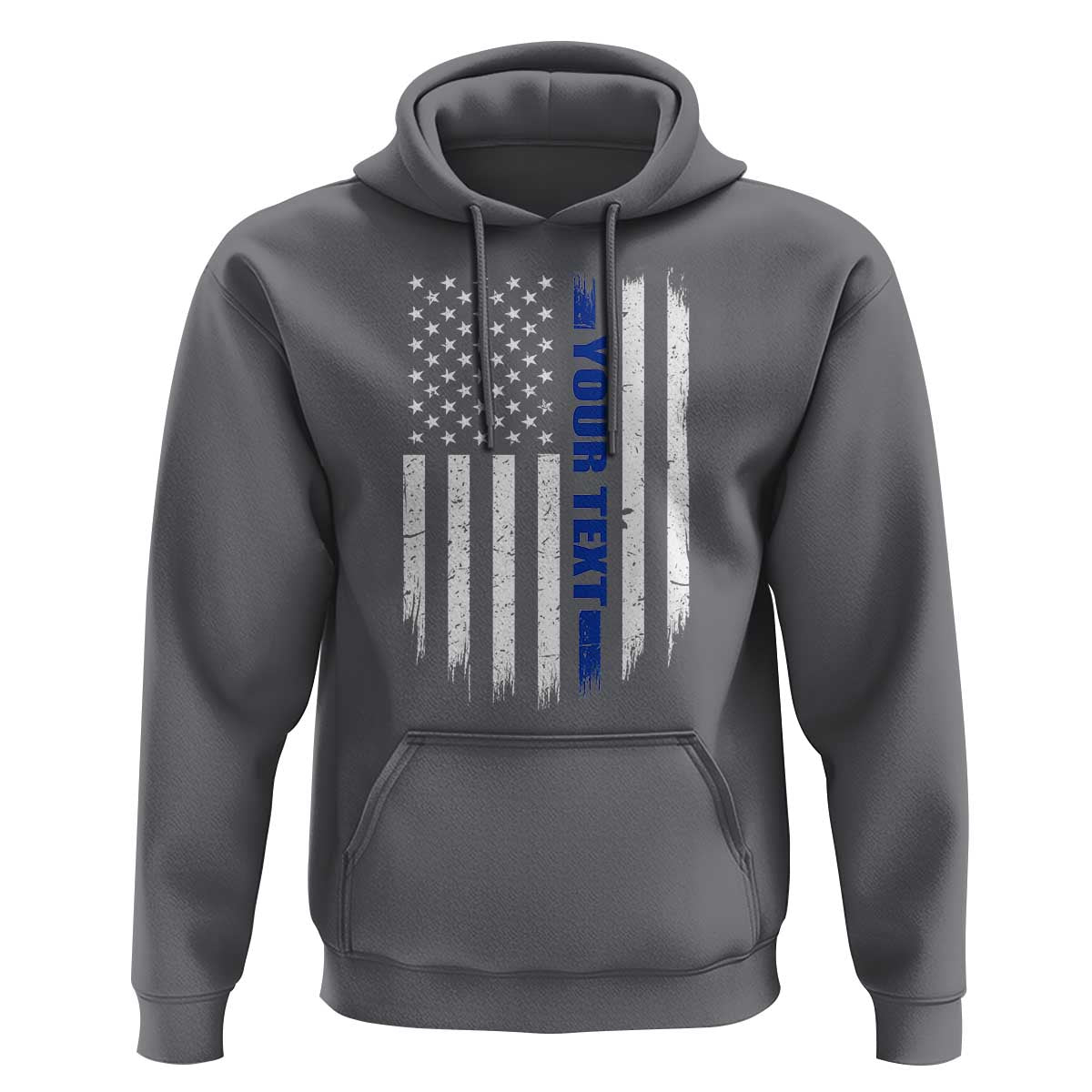 Personalized Police Hoodie Custom Text Name Vintage American Flag Law Enforcement Gift