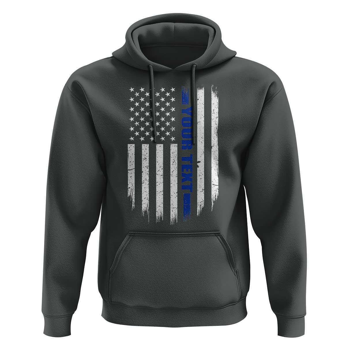 Personalized Police Hoodie Custom Text Name Vintage American Flag Law Enforcement Gift