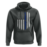 Personalized Police Hoodie Custom Text Name Vintage American Flag Law Enforcement Gift