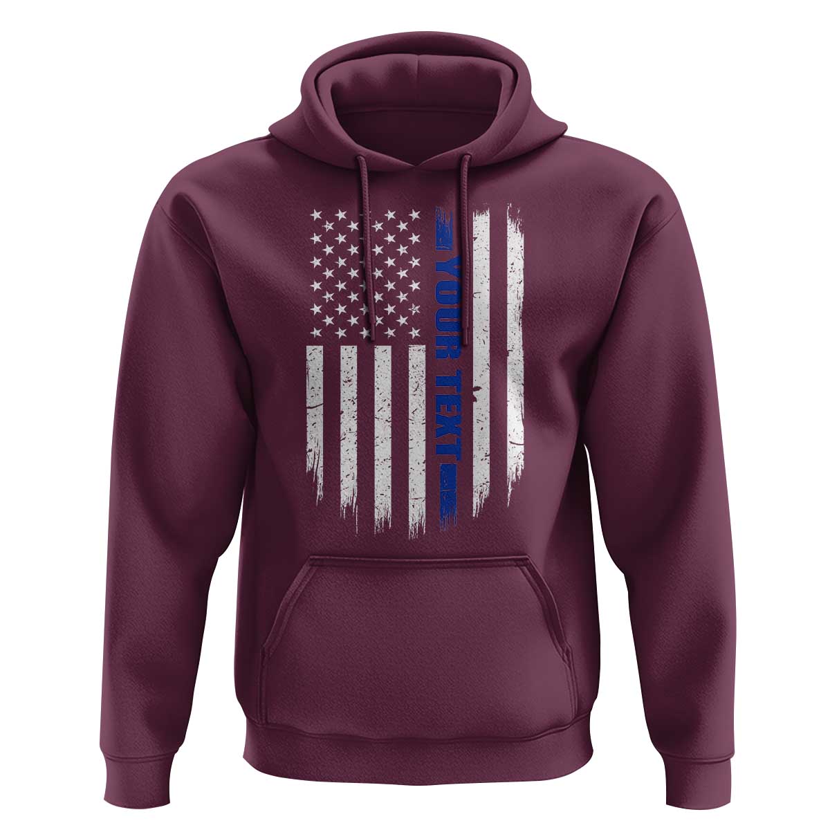 Personalized Police Hoodie Custom Text Name Vintage American Flag Law Enforcement Gift