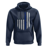 Personalized Police Hoodie Custom Text Name Vintage American Flag Law Enforcement Gift