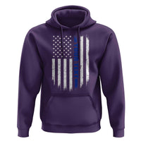 Personalized Police Hoodie Custom Text Name Vintage American Flag Law Enforcement Gift