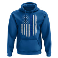 Personalized Police Hoodie Custom Text Name Vintage American Flag Law Enforcement Gift