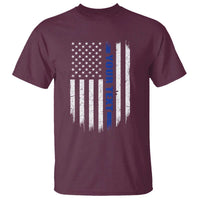 Personalized Police T Shirt Custom Text Name Vintage American Flag Law Enforcement Gift