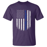 Personalized Police T Shirt Custom Text Name Vintage American Flag Law Enforcement Gift