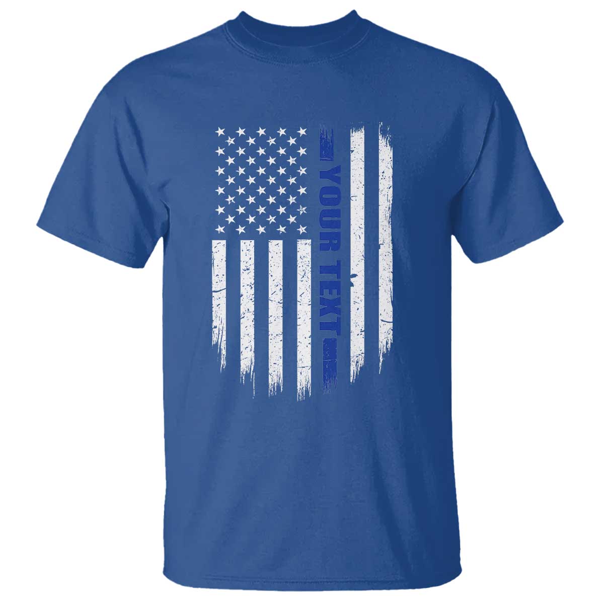 Personalized Police T Shirt Custom Text Name Vintage American Flag Law Enforcement Gift