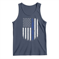 Personalized Police Tank Top Custom Text Name Vintage American Flag Law Enforcement Gift