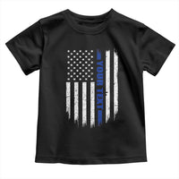 Personalized Police Toddler T Shirt Custom Text Name Vintage American Flag Law Enforcement Gift