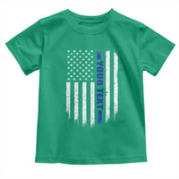 Personalized Police Toddler T Shirt Custom Text Name Vintage American Flag Law Enforcement Gift