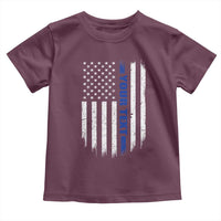 Personalized Police Toddler T Shirt Custom Text Name Vintage American Flag Law Enforcement Gift
