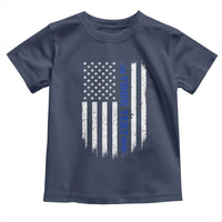 Personalized Police Toddler T Shirt Custom Text Name Vintage American Flag Law Enforcement Gift