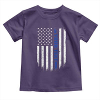 Personalized Police Toddler T Shirt Custom Text Name Vintage American Flag Law Enforcement Gift