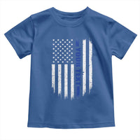 Personalized Police Toddler T Shirt Custom Text Name Vintage American Flag Law Enforcement Gift