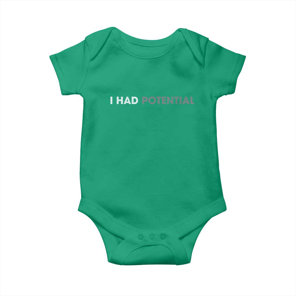 I Had Potential Baby Onesie Physics Science Teacher Humor