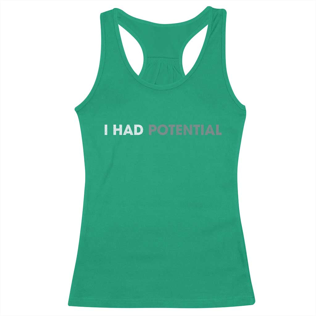 I Had Potential Racerback Tank Top Physics Science Teacher Humor