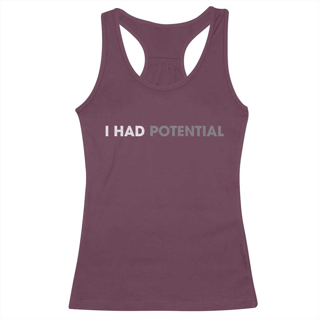 I Had Potential Racerback Tank Top Physics Science Teacher Humor