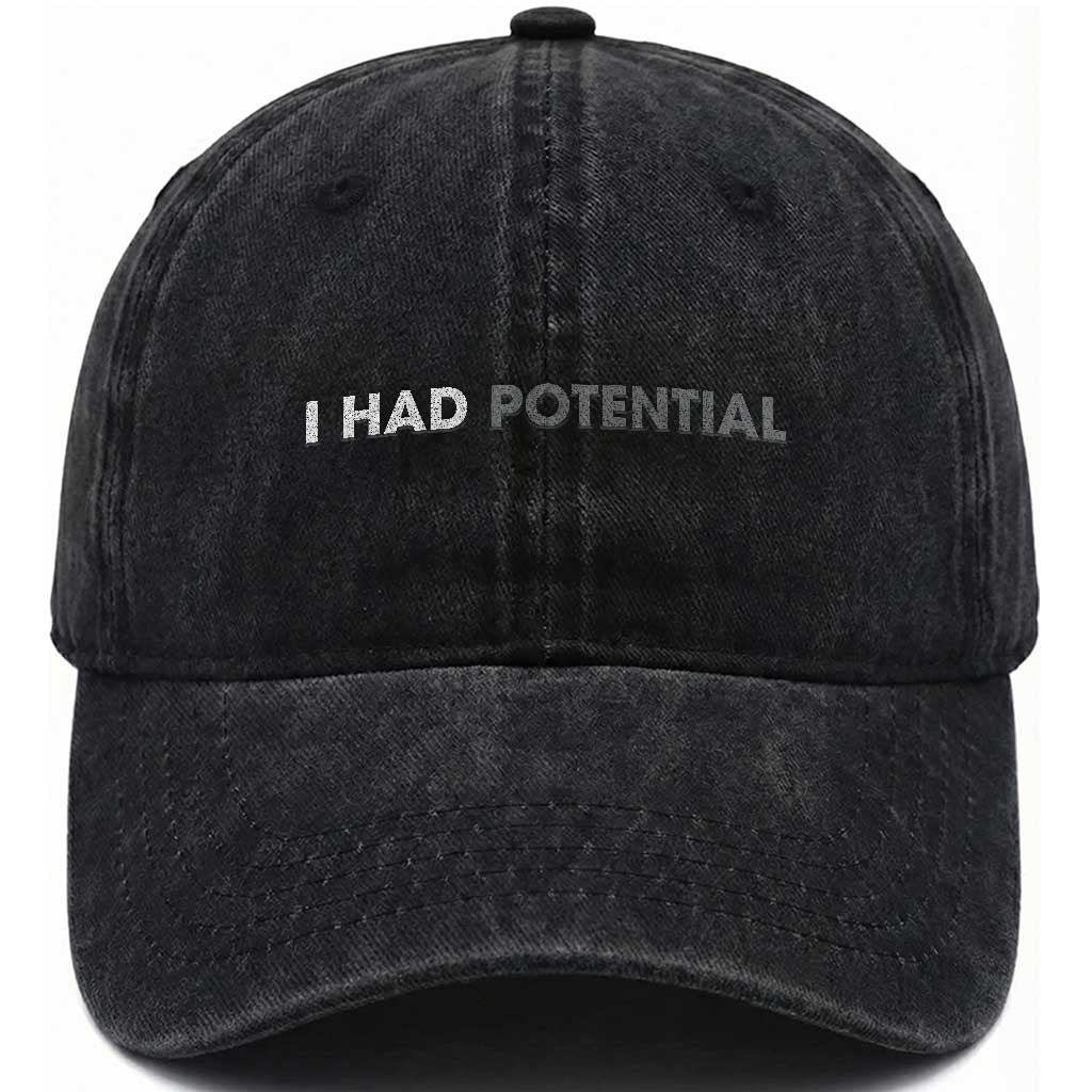 I Had Potential Washed Cotton Baseball Cap Physics Science Teacher Humor