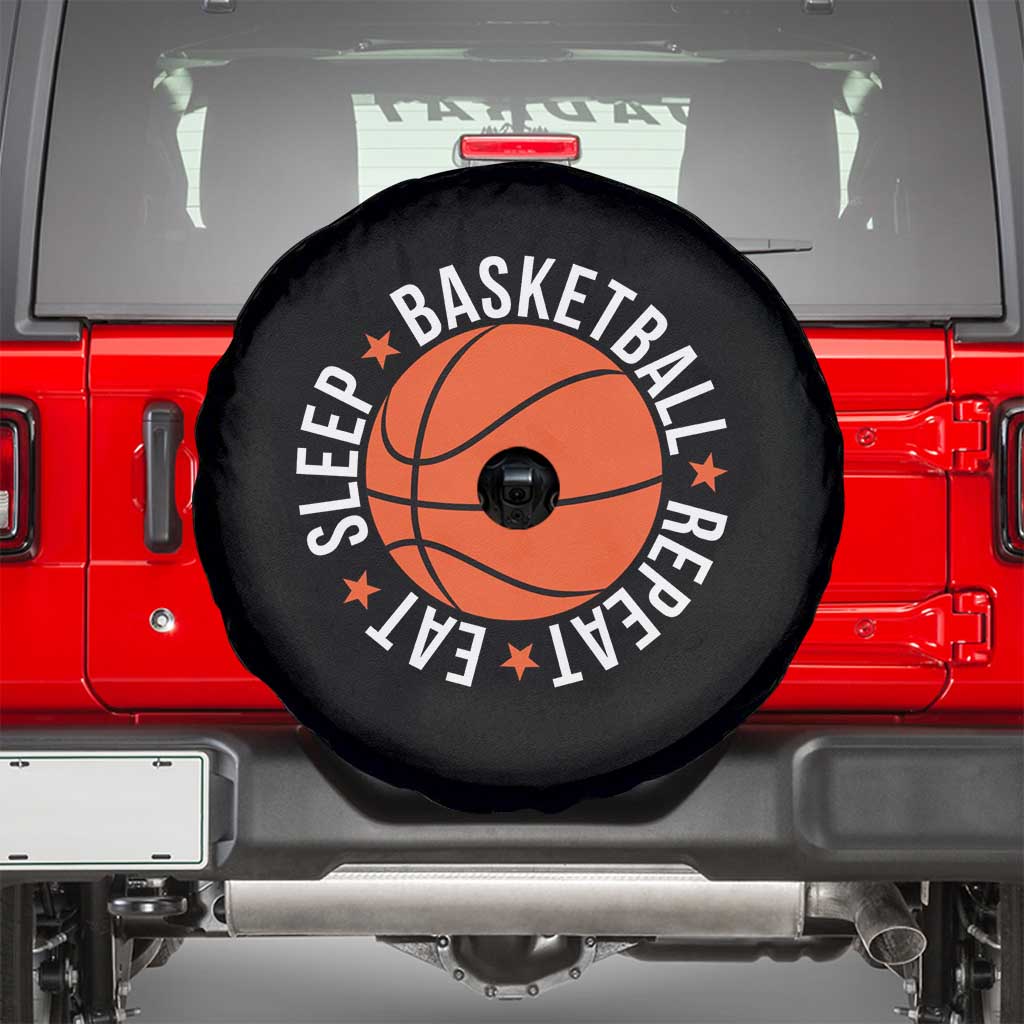 Basketball Lover Spare Tire Cover Eat Sleep Basketball Repeat - Wonder Print Shop