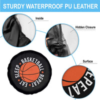 Basketball Lover Spare Tire Cover Eat Sleep Basketball Repeat - Wonder Print Shop