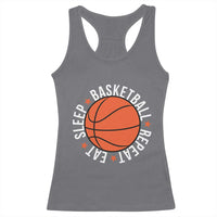 Basketball Lover Racerback Tank Top Eat Sleep Basketball Repeat - Wonder Print Shop